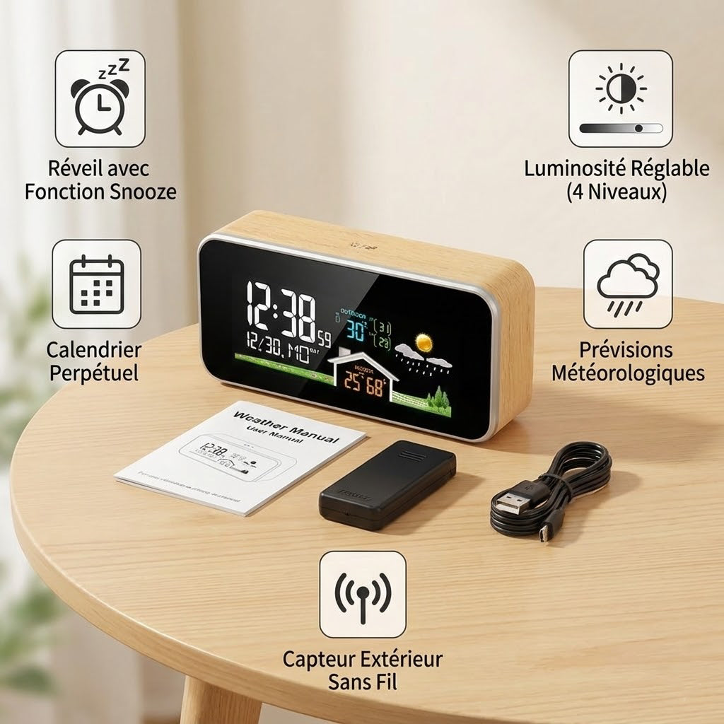 station météo réveil digital