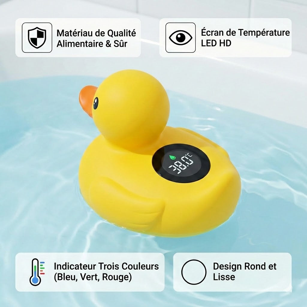 les fonctionnalités du thermomètre de bain bébé