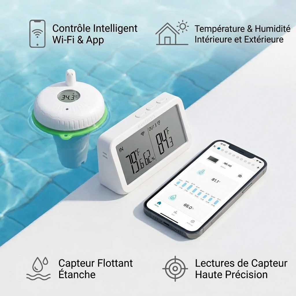 le thermomètre piscine connecté au téléphone
