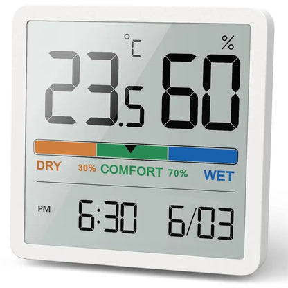 horloge thermomètre hygromètre couleur blanc