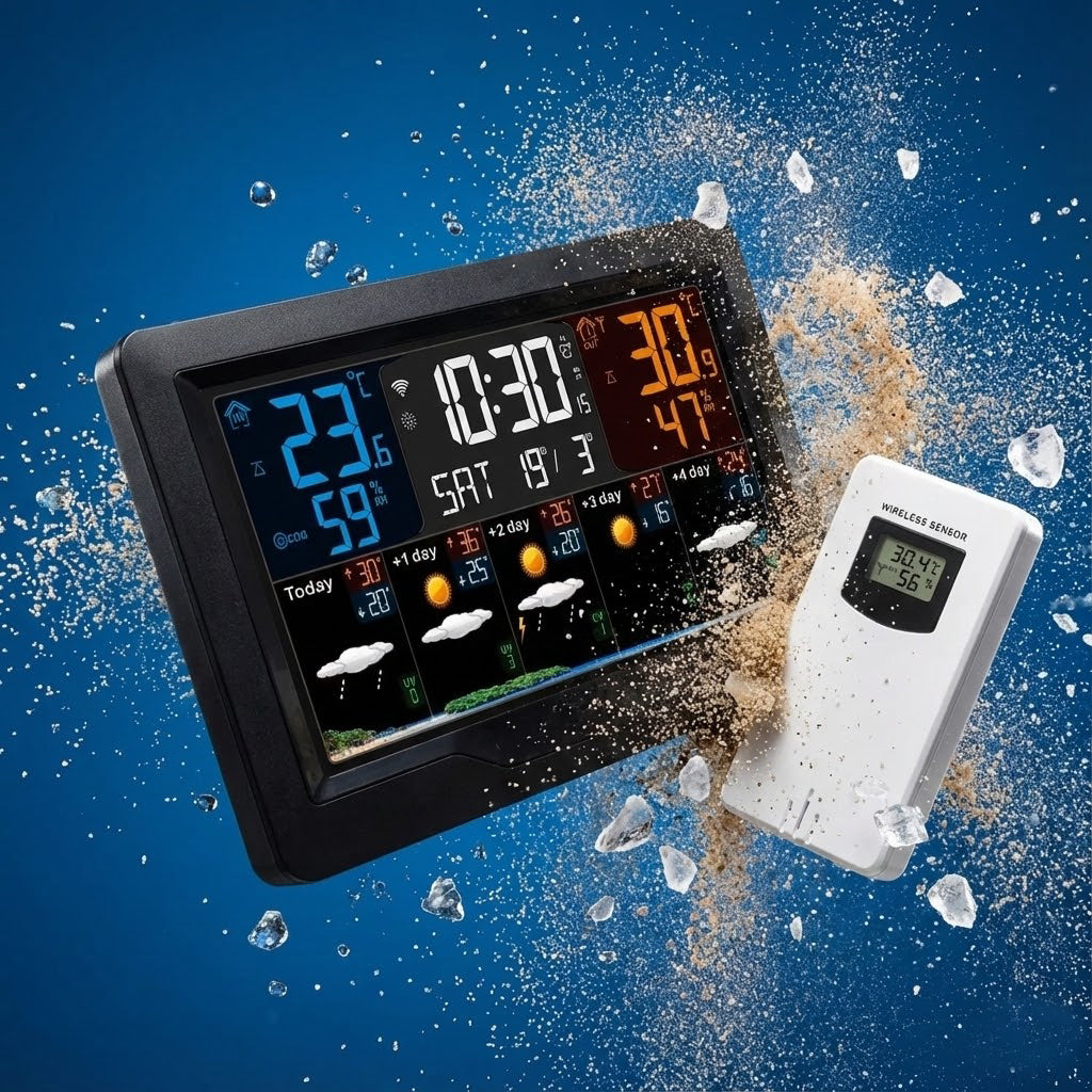 station météo connectée avec smartphone