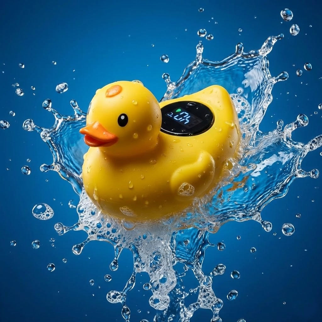 thermomètre de bain bébé en forme de canard