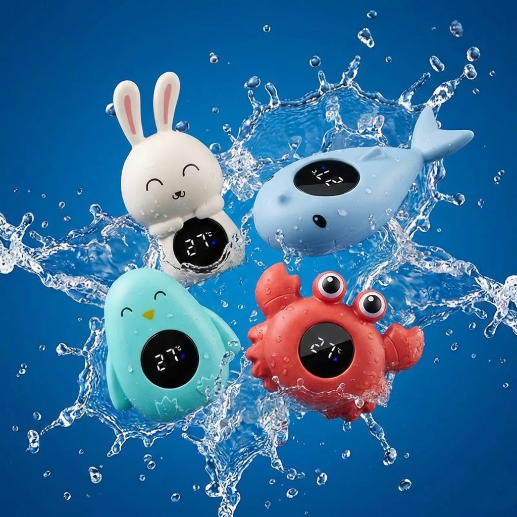 quatre thermomètres de bain digital