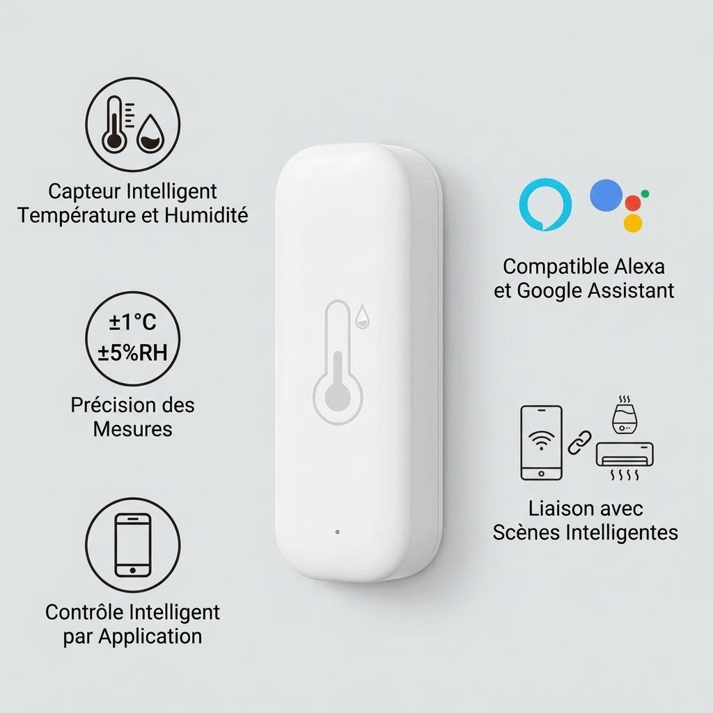 thermomètre connecté avec le smartphone et son capteur