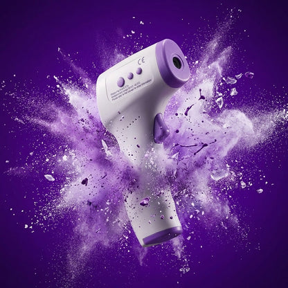 thermomètre frontal infrarouge en blanc