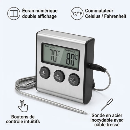 thermomètre pour sucre avec sonde