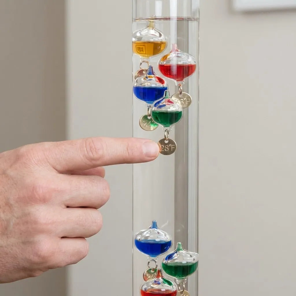 thermomètre de Galilée lecture